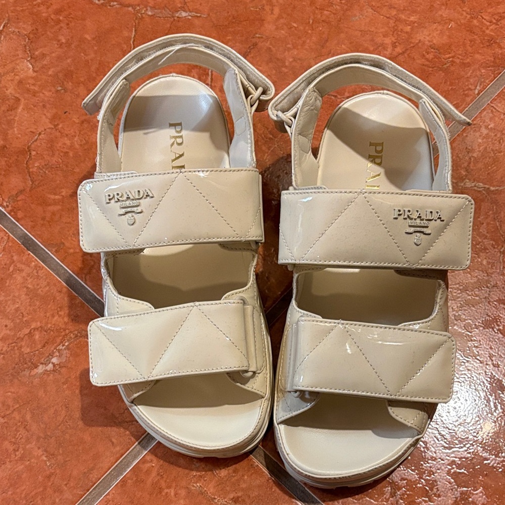 Prada woman’s Beige Sandals size 37 1-2